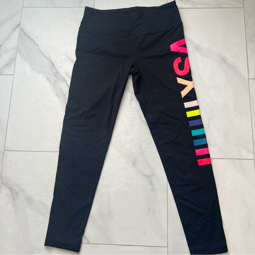 Victoria’s Secret Sport VSX Knockout legging size Large multicolored rainbow